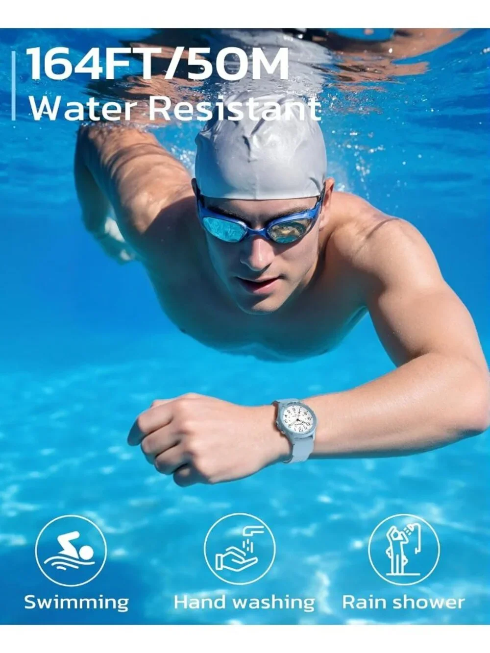 Unisex Blue Analog Quartz Sports Military Waterproof Nurse Classic Wrist Watch